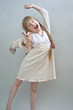 little girl yawning