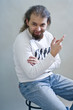 Brutal hairy man