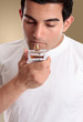 Male smells fragrance some perfume cologne