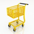 Gold Shopping Cart - Einkaufswagen gold
