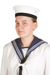 young sailor isolated white background