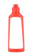 isolated red bottle of shampoo