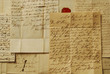Old letters close up