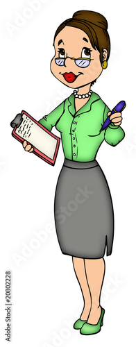 Illustration: Sekretärin, Büro, Bürogehilfin, Rechtsanwaltsfachangestellte Sekretärin, Büro, Bürogehilfin, Rechtsanwaltsfachangestellte