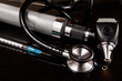 stethoscope on black