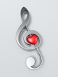 music symbol and heart
