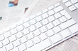 Tastatur auf Zeitung Tastatur auf Zeitung