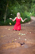 girl and butterflies