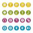 Gel icons in Colors - Audio Equipment Buttons.
