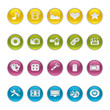 Gel icons in Colors - Multimedia Buttons.