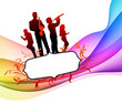 Musical Group on Abstract Light Background Musical Group on Abstract Light Background