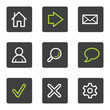 Basic web icons, grey square buttons series Basic web icons, grey square buttons series