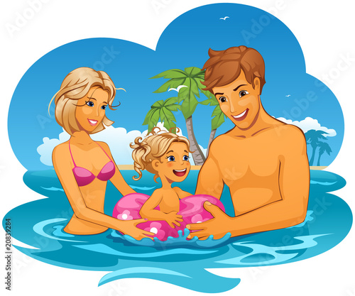 Vektor: Family Vacation Family Vacation