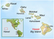 Landkarte von den Hawaii-Inseln