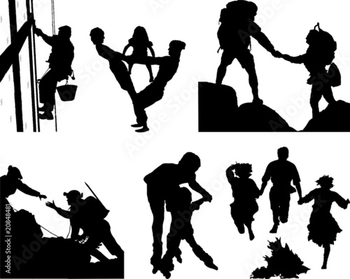 Vector: Set of silhouettes Set of silhouettes