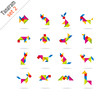 colorful tangram icon 2