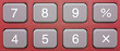 Pocket Calculator Red - Close-up
