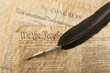 Close-up of the U.S. Constitution
