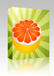 Sliced half grapfruit box package