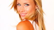 Cute young lady posing on white