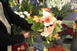 Présentation bouquet de fleurs