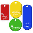 4 vector tags with messages