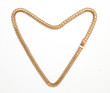 Gold chain on a white background Gold chain on a white background