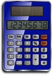 calculatrice solaire bleue