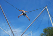 young girl  on rope jumping