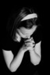 young girl praying