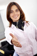 businesswoman offering a deal