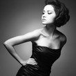 Elegant lady with stylish hairstyle