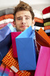 man shopping out