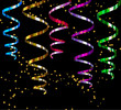 Party streamers. Vector