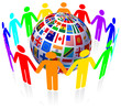 Unity and Flags Globe