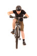 bicyclist on white