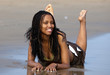 Model am Strand