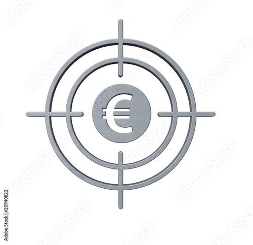 Illustration: fadenkreuz mit eurozeichen fadenkreuz mit eurozeichen