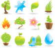Natural icons set