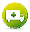 Green ambulance icon. Green ambulance icon.