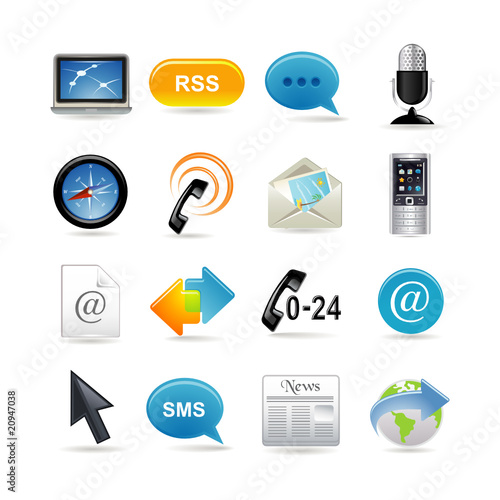 Communication icons set Communication icons set