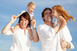 young happy family