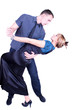 Elegant and happy romantic dancing couple Elegant and happy romantic dancing couple