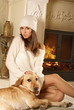 Attractive woman with the dog