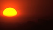 Time-lapse of Full Sun Rising  on Cityscape