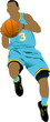 Basketball players. Vector illustration