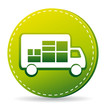 Green delivery truck icon. Green delivery truck icon.