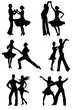 Dancing silhouettes.