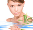 woman with sprout