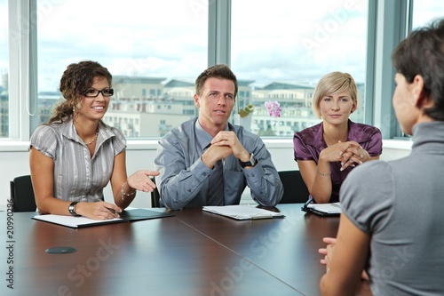 Photo: Business people at job interview Business people at job interview